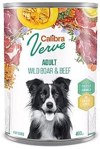Hrană umedă pentru câini Calibra Verve GF can Adult Wild Boar&Beef 400g