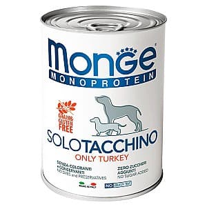Hrană umedă pentru câini Monge SOLO PATE 100% turkey 400gr