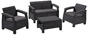 Set mobila de gradina Keter Corfu Set Graphite/Gray