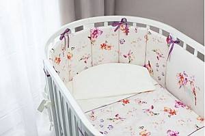 Lenjerie de pat Perina Acuarelă Oval (АО6-125х75) White