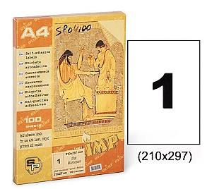 Самоклеящиеся этикетки А4 BiroticExpert SP1A4