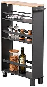 Masa pentru pat Kesper 24856 Negru/Lemn