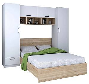 Set dormitor Marcel Prod Teo White/Sonoma Oak, Modern