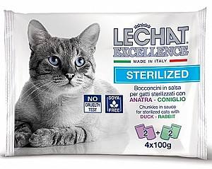 Hrana umeda pentru pisici Monge LECHAT EXCELLENCE POUCH FLOW PACK STERILISED Duck/Rabbit 400gr