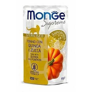 Hrana umeda pentru pisici Monge POUCH SUPREME STERILISED Tuna/Quinoa/Pumpkin 80gr.