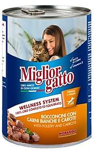 Hrana umeda pentru pisici Morando Miglior Gatto Carni Bianchi 405g