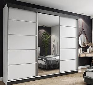 Dulap-cupe Prime Furniture Amo 250x200x62 Alb/Negru/Argintiu