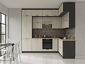 Set mobila bucatarie Confort-NV Craft 2.7x1.4 m White Craft Oak