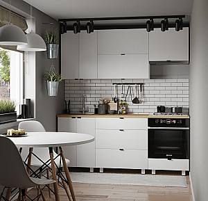 Set mobila bucatarie Fabrik Home Como MDF 2000 mm White mat