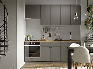 Set mobila bucatarie Fabrik Home Indivi MDF 2200 mm gri închis mat