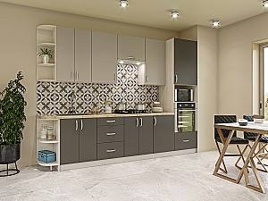 Set mobila bucatarie Confort-NV Soft 2.9 m Silk Grey/Graphite Grey
