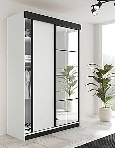Dulap-cupe Prime Furniture Lamaro 167x205x59 Alb/Negru
