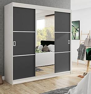 Dulap-cupe Prime Furniture Bill 3 200x205x59 Alb/Grafit (Gri)