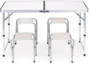 Set mobila de gradina Modern Home HTA120R+4S Alb