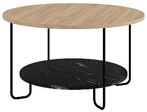 Masuta de cafea, reviste DECO Corro Oak(Stejar)/Lotus(Negru)