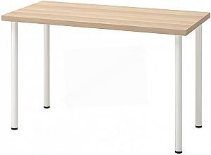 Masa de birou IKEA Lagkapten/Adils 120x60 Aspect Stejar Antichizat (Bej)/Alb