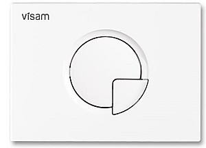 Buton de scurgere Visam (incorporabil) DIDIM (alb)