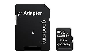 Карта памяти Goodram micro SDHC Class10 16GB + SD adapter (M1AA-0160R12)
