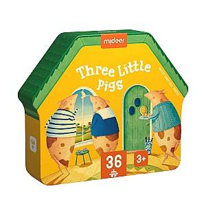 Puzzle Mideer „Trei purceluși”, 36 elem. MD3206