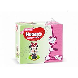Памперсы для детей Huggies U/Comf 4 (8-14 kg) Disney BOX 126 buc.(42x3) GIRL