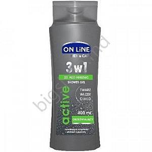 Гели для душа ON LINE top 400ml GEL DUS BARBATI ACTIVE
