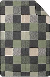 Pled IBENA Jacquard Cotton Blanket Hamilton with GOTS certificate Green