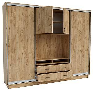 Стенка Confort-NV Универсал 270x45x220 (2 ДСП) Дуб Крафт Золотой