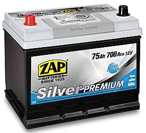 Аккумулятор ZAP 75 Ah Silver Premium Japan Cars +левый