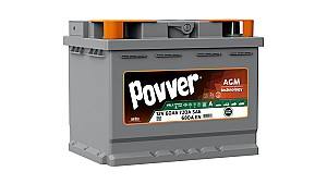 Аккумулятор POVVER 60Ah AGM (Mutlu) S3