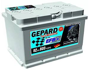 Аккумулятор GEPARD 62Ah EFB START STOP 600A