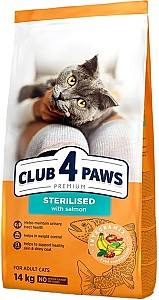 Сухой корм для кошек Club4Paws Adult Cats Sterilised Salmon 14kg