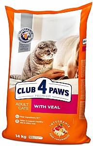 Сухой корм для кошек Club4Paws Adult Cats Veal 14kg