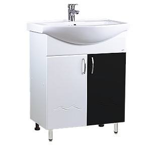 Dulap sub lavoar S-M Clasic 65 Alb-negru