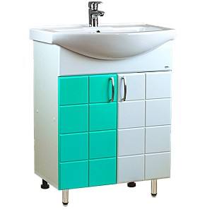 Dulap sub lavoar S-M Domino 60 Alb-verde