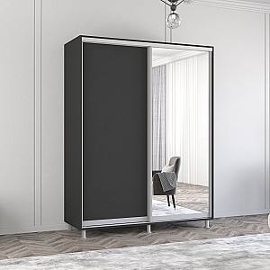 Dulap-cupe Mobildor Lux Aron 160 (1 oglinda, 1 PAL) Antracit