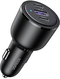 Incarcator auto Ugreen Car Charger 2*Type-C + 1*USB-A Aluminum 3A 69W Grey