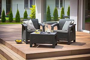 Set mobila de gradina Keter Corfu Weekend Graphite/Gray