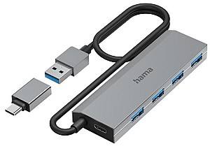 Сетевой адаптер Hama 200138 USB Hub