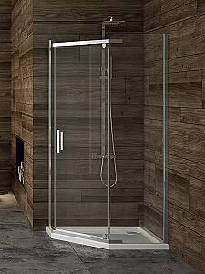 Душевая кабина New Trendy New Komfort Pentagonal 90x90x195 Hinged 8mm K-0804 (18683)