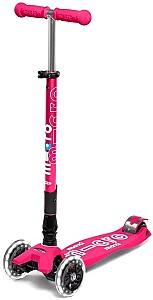 Самокат Micro Maxi Deluxe Foldable LED Shocking Pink