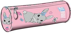 Пенал St.Right Cute Rabbit PU01 21x7.5cm