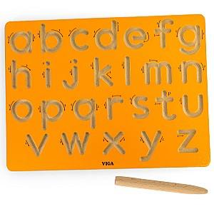 Tabla de scris pentru copii VIGA alfabet (litere mici) și indicator pentru scriere corectă 44695