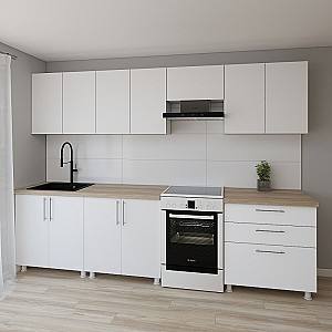 Set mobila bucatarie Smartex K2 300 cm Alb