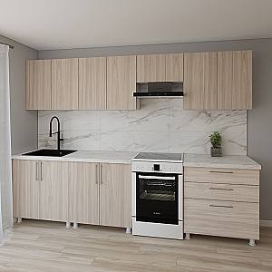 Set mobila bucatarie Smartex K2 300 cm Stejar Deschis