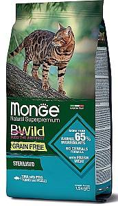 Hrana uscata pentru pisici Monge DRY CAT BWILD GF STERILISED Tuna/Peas 1.5 kg