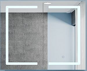 Шкаф в ванную Bayro Optima LED touch 1000x700 Белый 122334