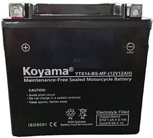 Аккумулятор Koyama moto YTX14-BS 12V 12Ah 200A
