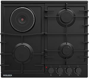 Встраиваемая варочная комбинированная панель Wolser WL-BRD 603G1EL Black EN FFD