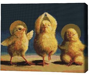 Pictura cu diamante BrushMe Puișori spirituali, Lucia Heffernan 40*50 сm (fără cutie)