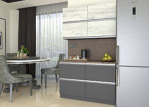 Set mobila bucatarie Yasen Madera 1.2 m (sertare) Stejar Kraft Alb / Grafit Gri